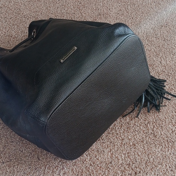 Rebecca minkoff black leather lexi bucket bag purse - Picture 6 of 12